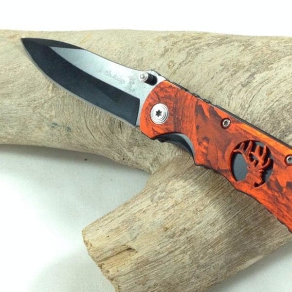 Elk Ridge Red Camo Linerlock Pocket Knife
